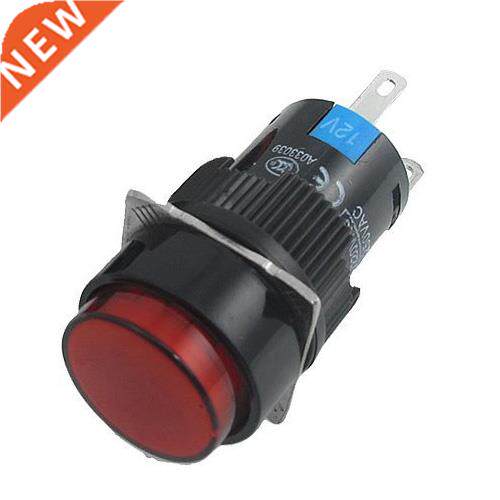 5 x 5P Momentary 1NC Red Neon Light Round Button Switch