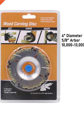4 inch Wood Carving Disc Cut Chain 22 Tooth Grinder Disc Fin