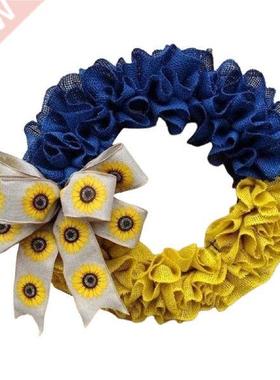 Suower Wreath Ukrainian Blue Yellow Wreath Front Door