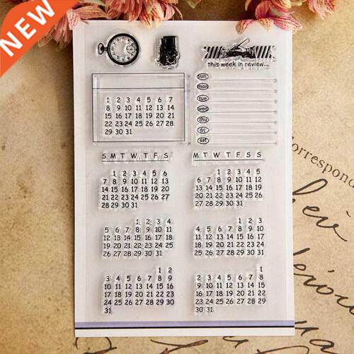 TPR Clear Date Calendar Stamp Scrapbook Paper Craft Clear S