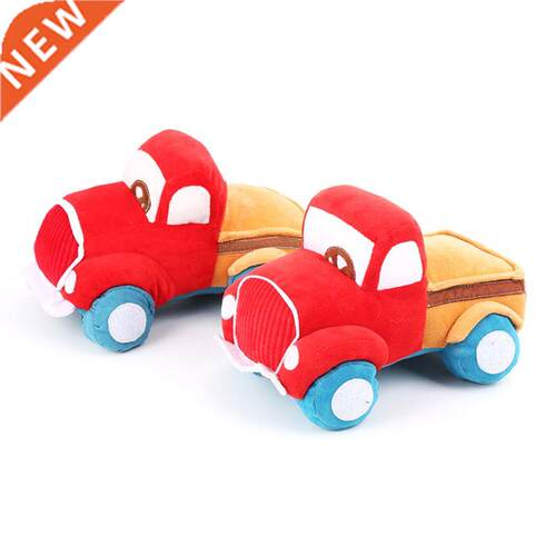 Pet Dog Bite Chew Toy Cartoon Car Shape Plush Stuffed Dogs