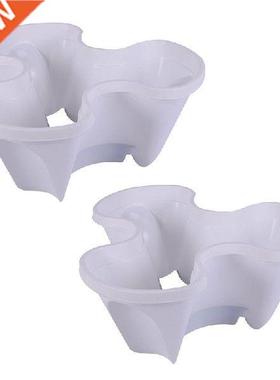 2X Stackable Three Pedal Pot Basket Container, White Qty:
