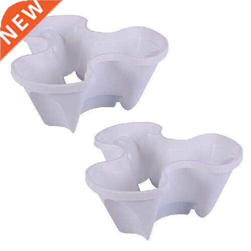 2X Stackable Three Pedal Pot Basket Container, White Qty: