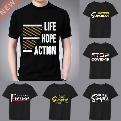 Men's Classic T-shirt Casual O-neck Inspirational Youth Phra
