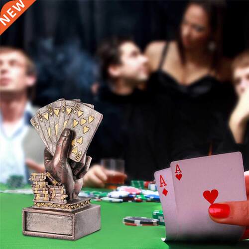 Vintage Metal Poker Trophy Cup Souvenirs Collectibles For