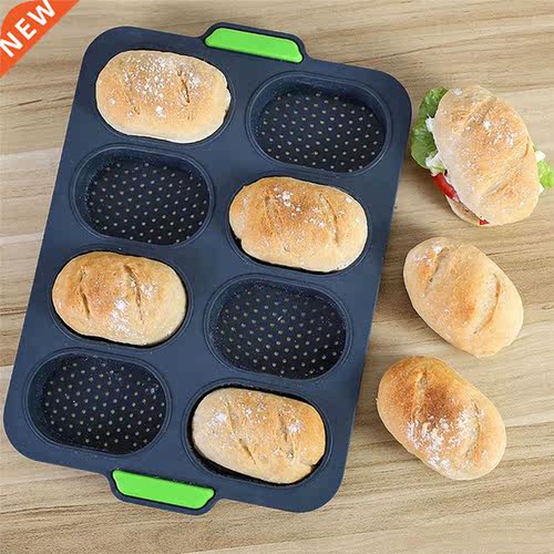 8 Grids Silicone Bread Mold Non-stick Heat Resistant French