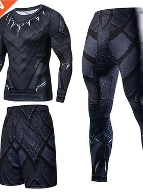 Men Sportswear Superhero Compression Sport Suits Quick Dry C