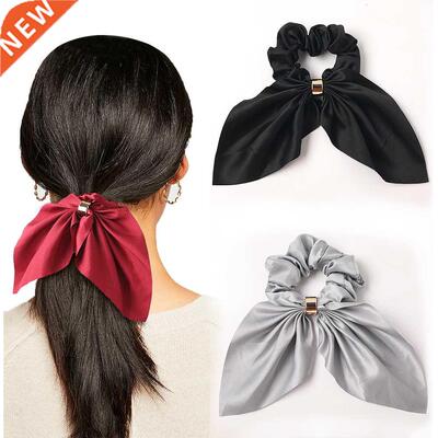 Fshion Rbbit Er Design Solid Color Hir Tie for Women Fe