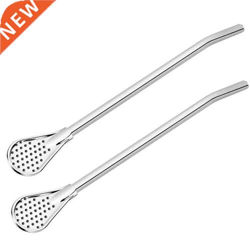 Spoon Tea Filter Yerba Mate Tea Straws Stainless Steel Drink