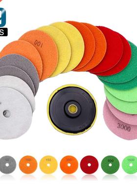 19-Pieces 4 inch Diamond Polishing Pads with 1 Backer Backin