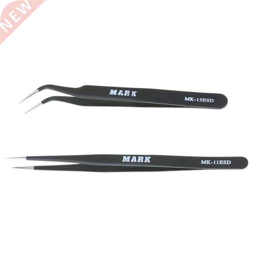 2Pcs ESD-11 ESD-15 RVS Anti-static Tweezers Set for Phone Re