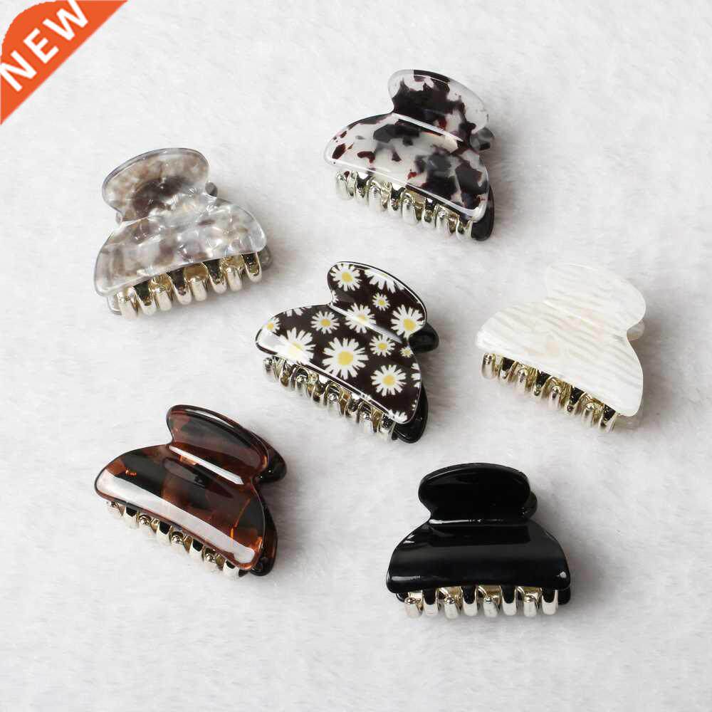 3pack Hair Clip Daisy Acrylic Plastic Small Hair Claw For Wo