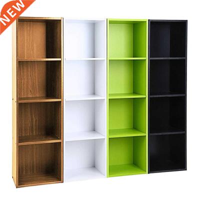 Adjustable 3/ 4 Shelf Bookcase Storage Bookshelf Wood Furnit