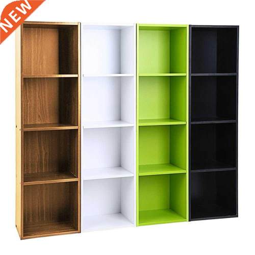 Adjustable 3/ 4 Shelf Bookcase Storage Bookshelf Wood Furnit