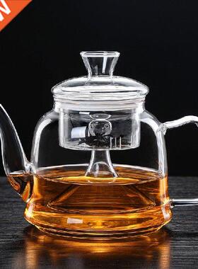Large Capacity Glass Tea Pot Boil Tea Ware Glass Steaming