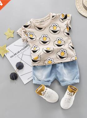 Toddler Boys Clothing Set Kids Cute Summer Suit Cartoon T-Sh