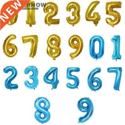 Big Foil Birthday Balloons Helium Number Balloon 0-9 Happy