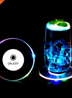 LED Coaster For Bar Table Decoration Accessories Acrylic