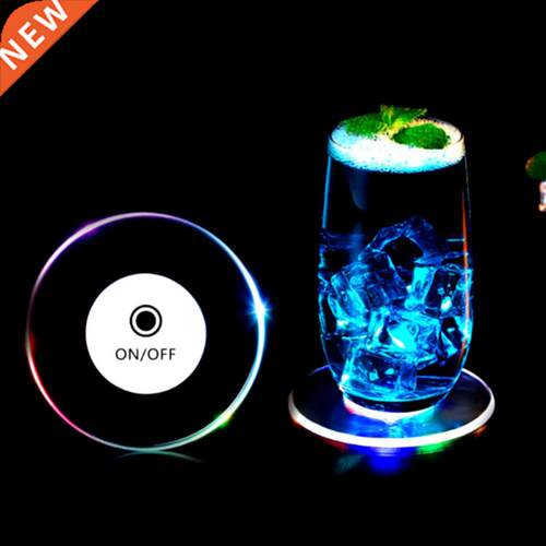 LED Coaster For Bar Table Decoration Accessories Acrylic