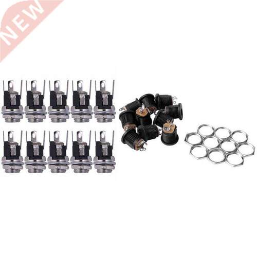 20Pcs Dc Power Supply Jack Socket Female Panel Mount Connect