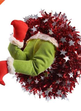 Linen Christmas Thief Burlap Stealer Design Garlands