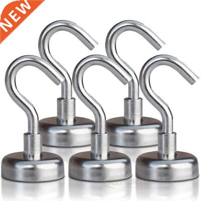 *5pcs Magnetic Hooks Powerful Hook Magnet Holder 10kg Suctio
