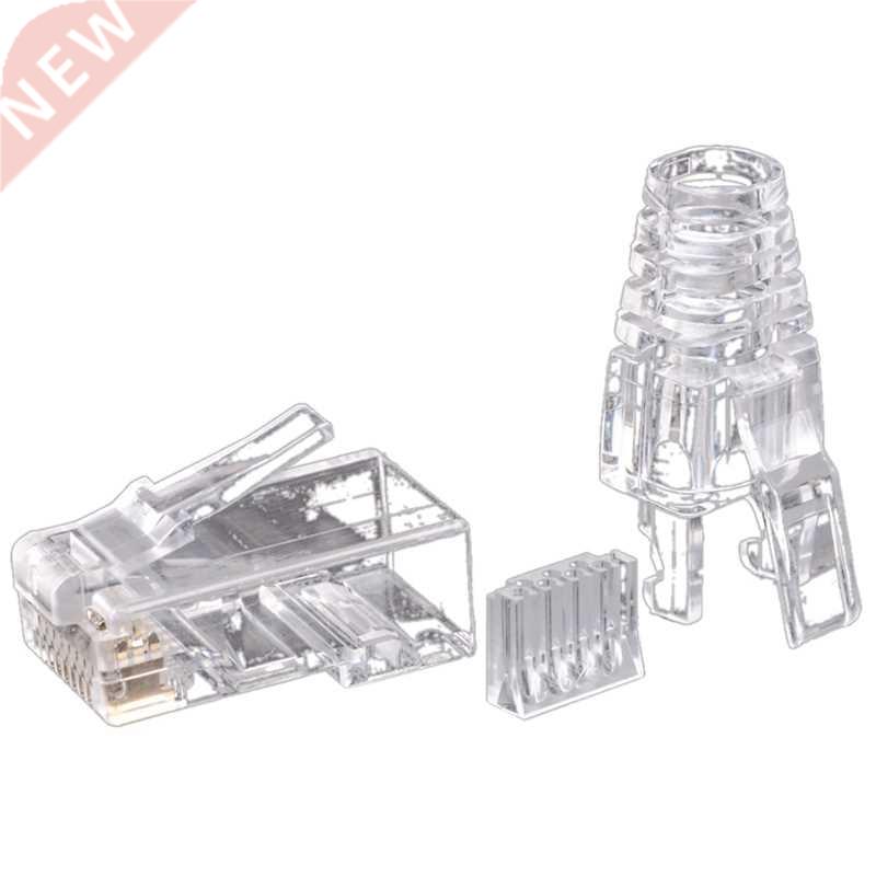 100Pcs Cat6 RJ45 Connector UTP Cable Ethernet Jack 8P8C Netw