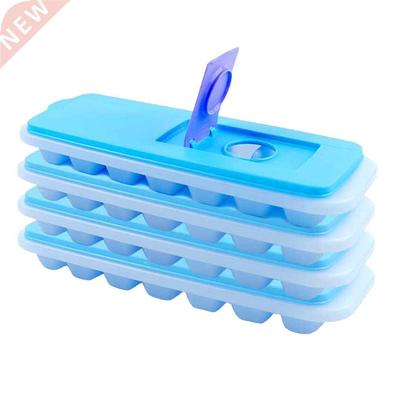 7 Grid Food Grade Plastic Ice Tray Home with Lid  Ice