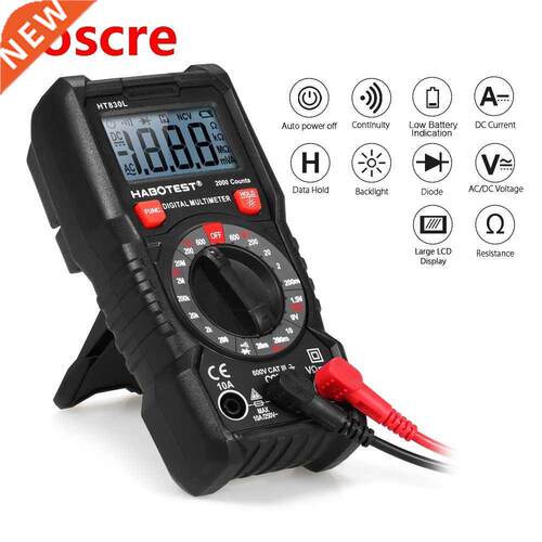 Digital Multimeter 2000 Counts Portable Multi Meter Voltmete