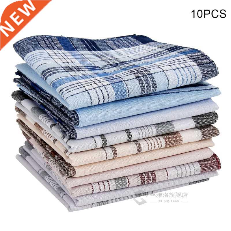 10Pcs/lot Square Multicolor Plaid Stripe Wo Pocket for Wedd