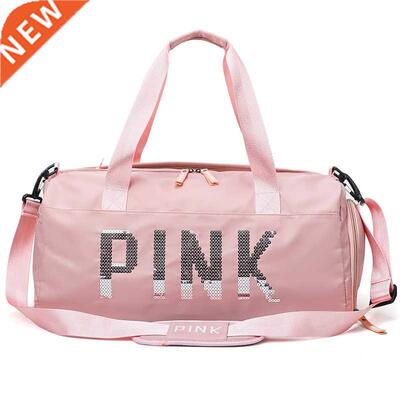 Sequins PINK Travel Bag Women Fitness Training Bag For Sport