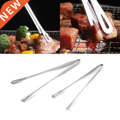1pc Stainless Steel Food Tongs Non-Slip Barbecue Steak Tongs