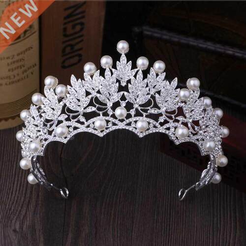 Large Vintage Silver Color Bridal Tiaras Crowns Headband Cry