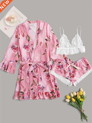 Thin Sling Lace Perspective Comfortable Pajamas Homewear