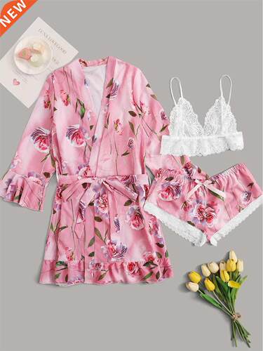 Thin Sling Lace Perspective Comfortable Pajamas Homewear