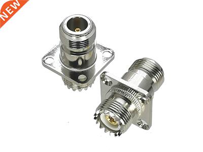 1Pcs N Female Jack to UHF SO239 Female Jack 4-Holes Flange R