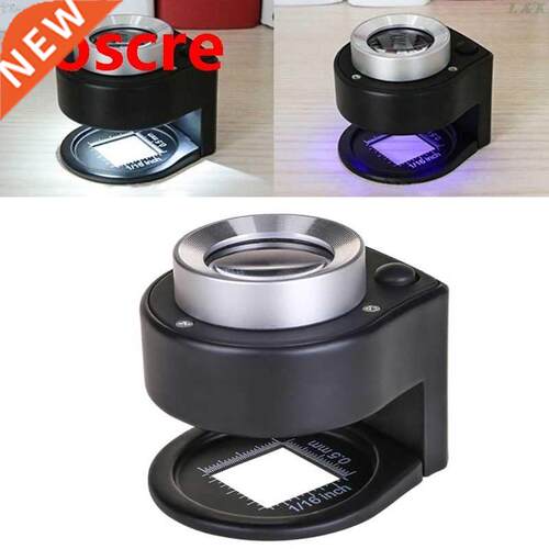 0X Magnifier Metal Folding Cloth Linen Microscope Loupe wit