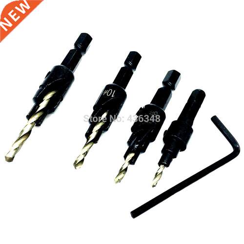 4pcs Hss Countersink Drill Bit 1/4