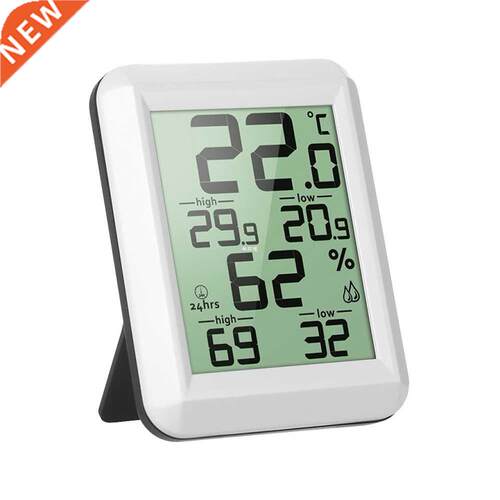 Wireless Hygrometer Temperature Monitor Indoor Office LCD Di