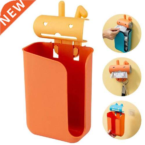 Kitchen Cartoon Garbage Bag Storage Box Bathroom Plastic
