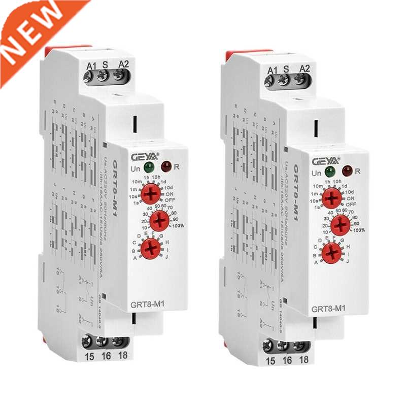 2X GEYA GRT8-1 on Off Tie Delay Relay 16A AC/DC12V-240V u