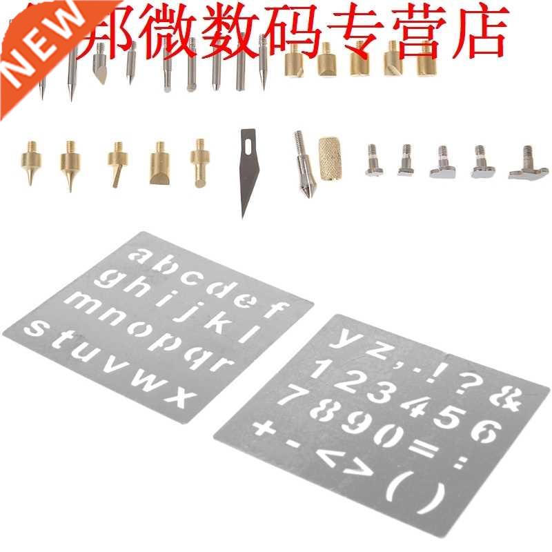 28pcs Burning Pen Tips Stencil Soldering Iron Work Cving B