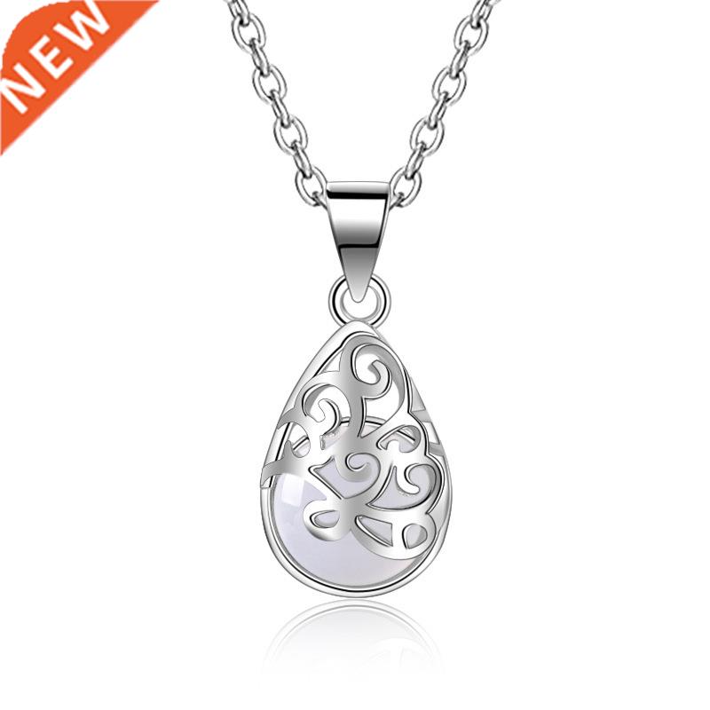925 Sterling Silver Necklace Women Pendant Fine Jewelry Real