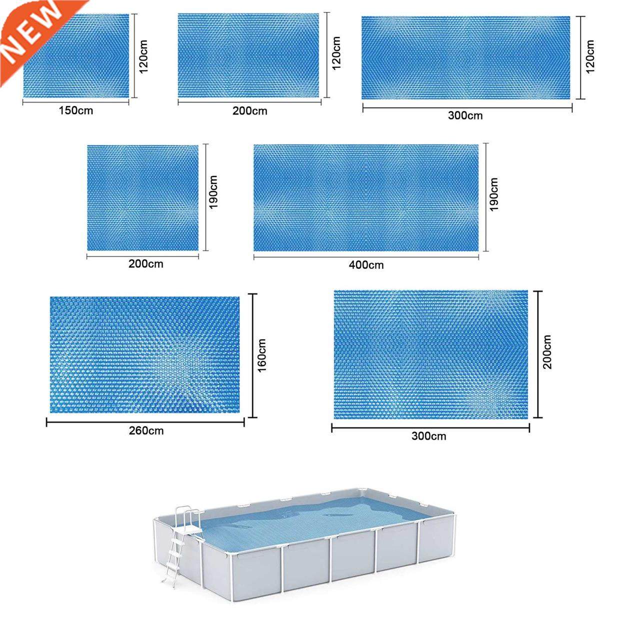 swimming pool ver rectangular/round solar summer waterproof