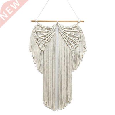 Macrame Woven Wall Hanging, Beautiful Angel Wings Tapestry B
