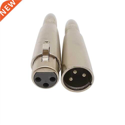 Metal 3 Pin XLR Male Female Plug to 6.5mm Female Jack Audio