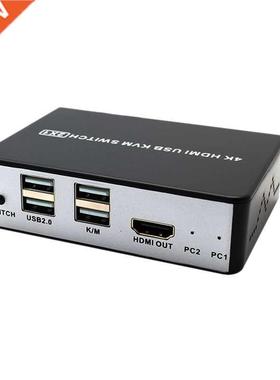 HDMI USB KVM SWITCH Support Hotkey Switching,4K/60Hz KVM Swi