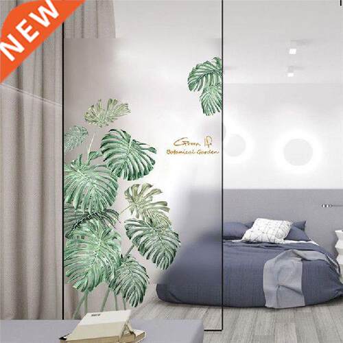 2Pcs/Set Creative  Green Leaf Wall Stickers Kids Bedroom