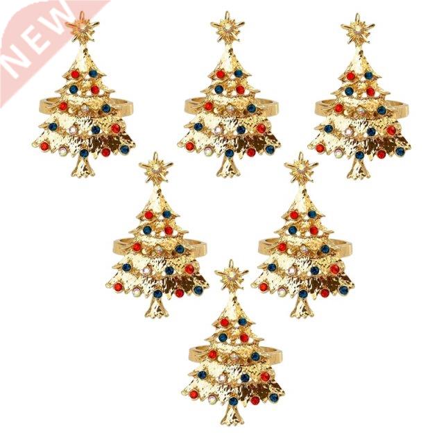 6Pcs Christmas Napkin Button Napkin Ring Napkin Ring Cloth R