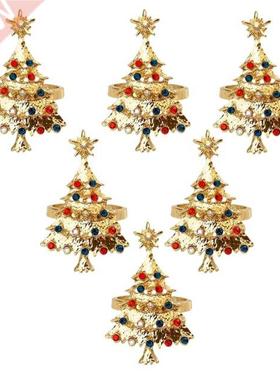 6Pcs Christmas Napkin Button Napkin Ring Napkin Ring Cloth R